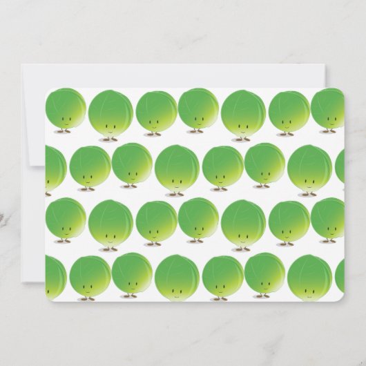 Unser kleiner Brüsseler Sprout macht einen Geburts Einladung (Rückseite)