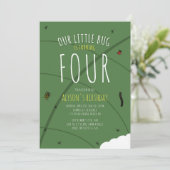 Unser kleiner Bug zum Geburtstag Einladung (Stehend Vorderseite)