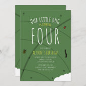 Unser kleiner Bug zum Geburtstag Einladung (Vorne/Hinten)