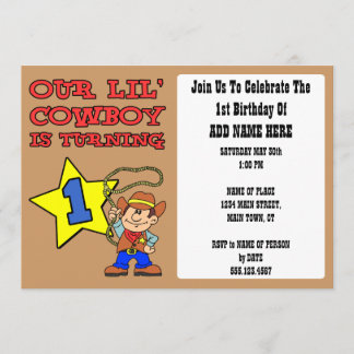 Unser kleiner Cowboy dreht ein Einladung