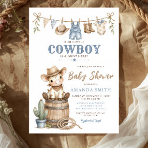 Unser kleiner Cowboy moderne Babyparty Einladung