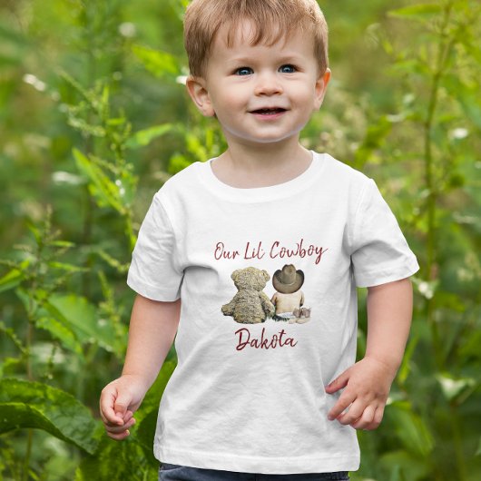 Unser kleiner Cowboy Personalisiert Baby Boy Baby T-shirt