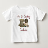 Unser kleiner Cowboy Personalisiert Baby Boy Baby T-shirt (Vorderseite)