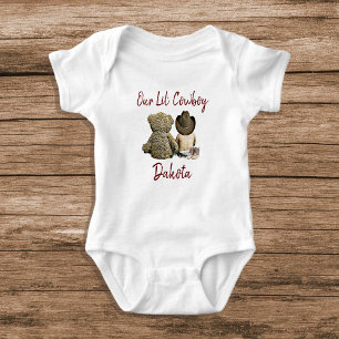 Unser kleiner Cowboy Personalisiert Baby Boy Strampler