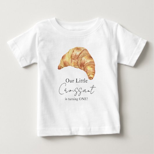 Unser kleiner Croissant 1. Geburtstag Baby T-shirt (Vorderseite)