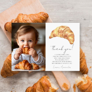 Unser kleiner Croissant 1. Geburtstag Vielen Dank Dankeskarte