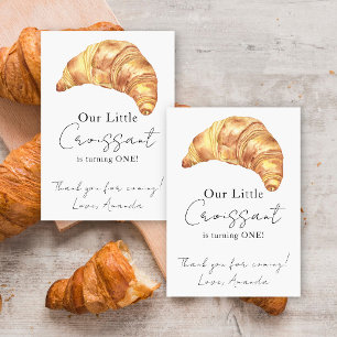 Unser kleiner Croissant 1. Geburtstag Vielen Dank Dankeskarte