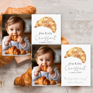 Unser kleiner Croissant 1. Geburtstag Vielen Dank Dankeskarte