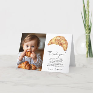 Unser kleiner Croissant 1. Geburtstag Vielen Dank Dankeskarte