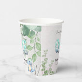 Unser kleiner Dinosaurier macht einen 1. Geburtsta Pappbecher (Rechts)