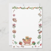 Unser kleiner Elf Weihnachtskeks Geburtstagskind Einladung (Rückseite)