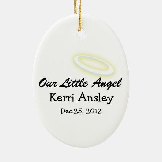 Unser kleiner Engel Keramikornament (Hinten)