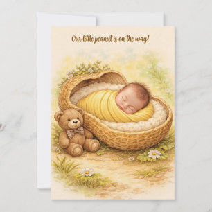 Unser kleiner Erdnuss-Baby-Digital-Download-Einlad Einladung