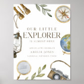 Unser kleiner Explorer | Adventure Awaits Baby Sho Poster (Vorne)