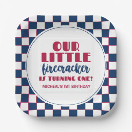 Unser kleiner Feuerracker zum ersten Geburtstag Pappteller