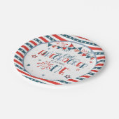 Unser kleiner Firecracker 1. Geburtstag Pappteller (Schrägansicht)