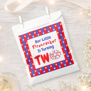 Unser kleiner Firecracker 2. Geburtstag Geschenktütchen