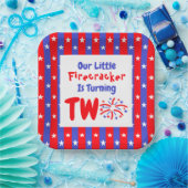 Unser kleiner Firecracker 2. Geburtstag Pappteller (Party)