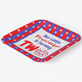 Unser kleiner Firecracker 2. Geburtstag Pappteller (Gewinkelt)