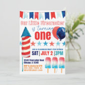 Unser kleiner Firecracker macht eine Einladung (Stehend Vorderseite)