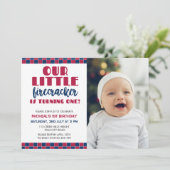 Unser kleiner Firecracker macht eine Einladung (Stehend Vorderseite)