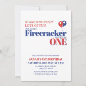 Unser kleiner Firecracker macht einen Patrioten Einladung (Vorderseite)