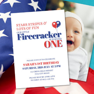 Unser kleiner Firecracker macht einen Patrioten Einladung