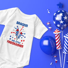 "Unser kleiner Firecracker" Personalisiert Baby Strampler