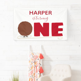 Unser kleiner Fleischball macht einen 1. Geburtsta Banner