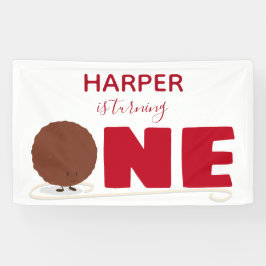 Unser kleiner Fleischball macht einen 1. Geburtsta Banner