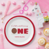 Unser kleiner Fleischball macht einen 1. Geburtsta Pappteller (Party)