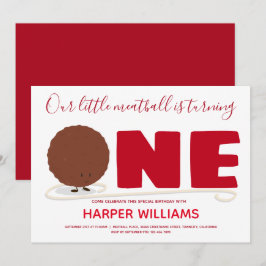 Unser kleiner Fleischball macht einen ersten Gebur Einladung