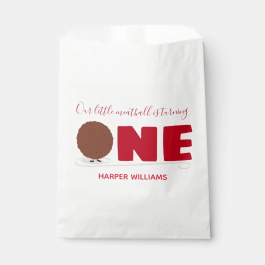 Unser kleiner Fleischball macht einen ersten Gebur Geschenktütchen (Vorderseite)
