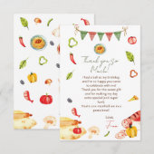 Unser kleiner Fleischbällchen-Geburtstag Dankeskarte (Vorne/Hinten)