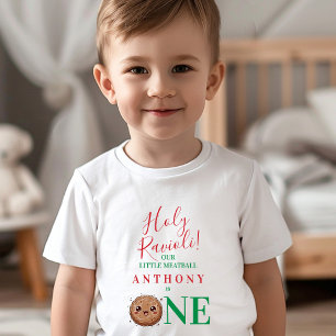 Unser kleiner Fleischbällchen ist Eins Erste Gebur Kleinkind T-shirt