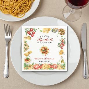 Unser kleiner Fleischbällchen italienisches Essen  Serviette