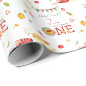 Unser kleiner Fleischkügelchen 1. Geburtstag Geschenkpapier (Rolleneckpunkt)