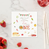 Unser kleiner Fleischkügelchen 1. Geburtstag Serviette (Beispiel)
