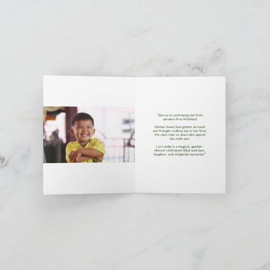 Unser kleiner Garten Freude macht einen! Karte (Innenseite)