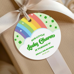 Unser kleiner Glücksbringer Regenbogen-Geburtstags Geschenkanhänger