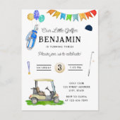 Unser kleiner Golfer Blue Cart Hat kids Golf zum G Postkarte (Vorderseite)