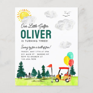 Unser kleiner Golfer Cart Club Golf zum Geburtstag