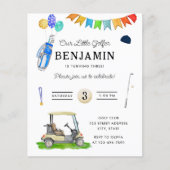 Unser kleiner Golfer Green Kids Golf Geburtstag Flyer (Vorne)