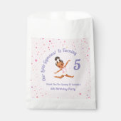 Unser kleiner Gymnast macht 5 rosa Geburtstag Geschenktütchen (Vorderseite)