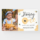 Unser kleiner Honig | Erstes Foto zum Geburtstag Banner (Horizontal)
