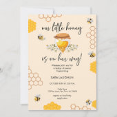 Unser kleiner Honig ist auf dem Weg zur Babydusche Einladung (Vorderseite)