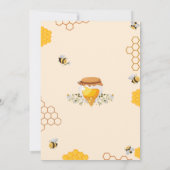 Unser kleiner Honig ist auf dem Weg zur Babydusche Einladung (Rückseite)