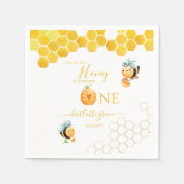 Unser kleiner Honig verwandelt ein Bienentag-Party Serviette (Vorderseite)
