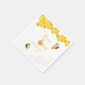 Unser kleiner Honig verwandelt ein Bienentag-Party Serviette (Ecke)