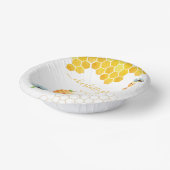 Unser kleiner Honig verwandelt eine Biene zum Gebu Pappteller (Gewinkelt)